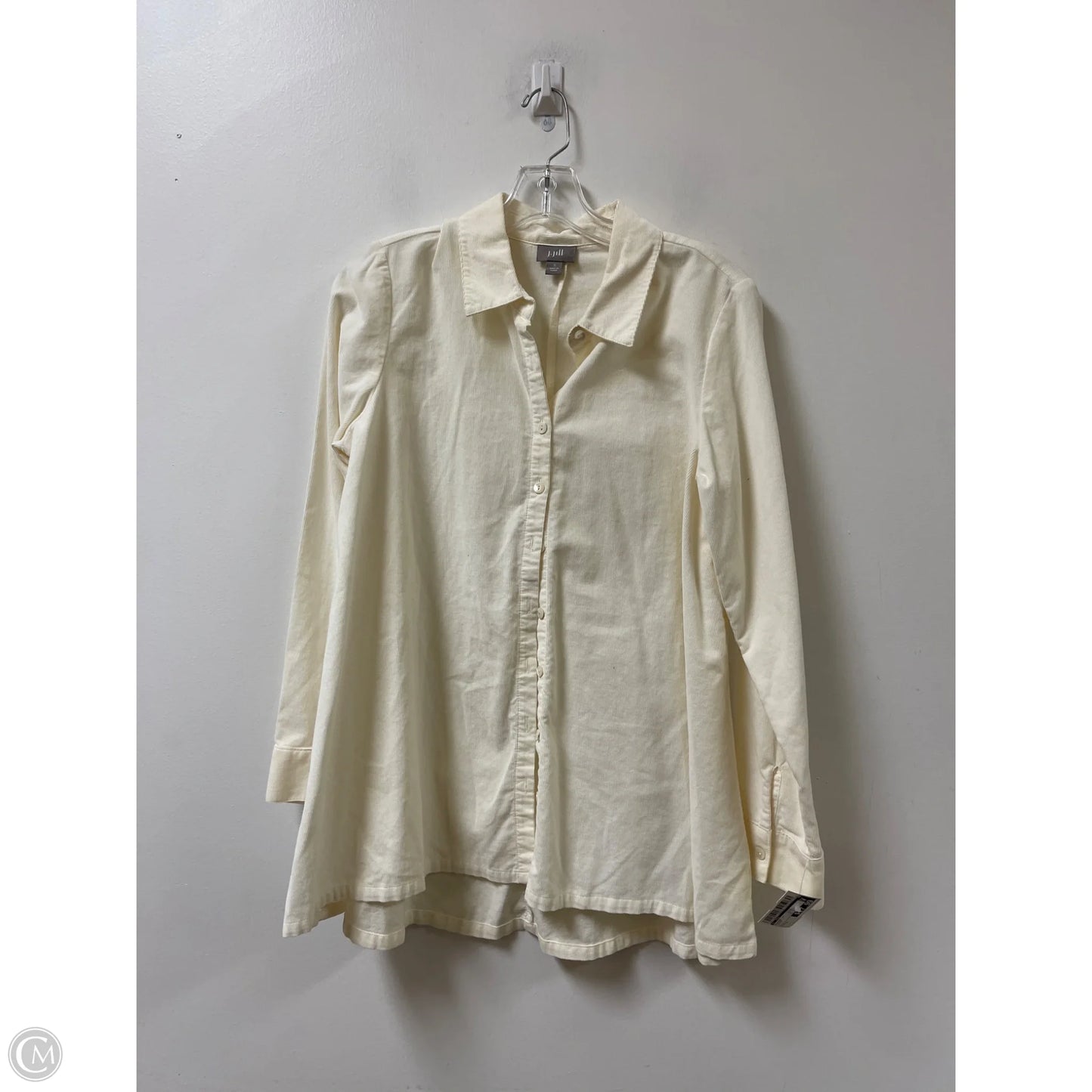 Blouse Long Sleeve By J. Jill In Cream, Size: S