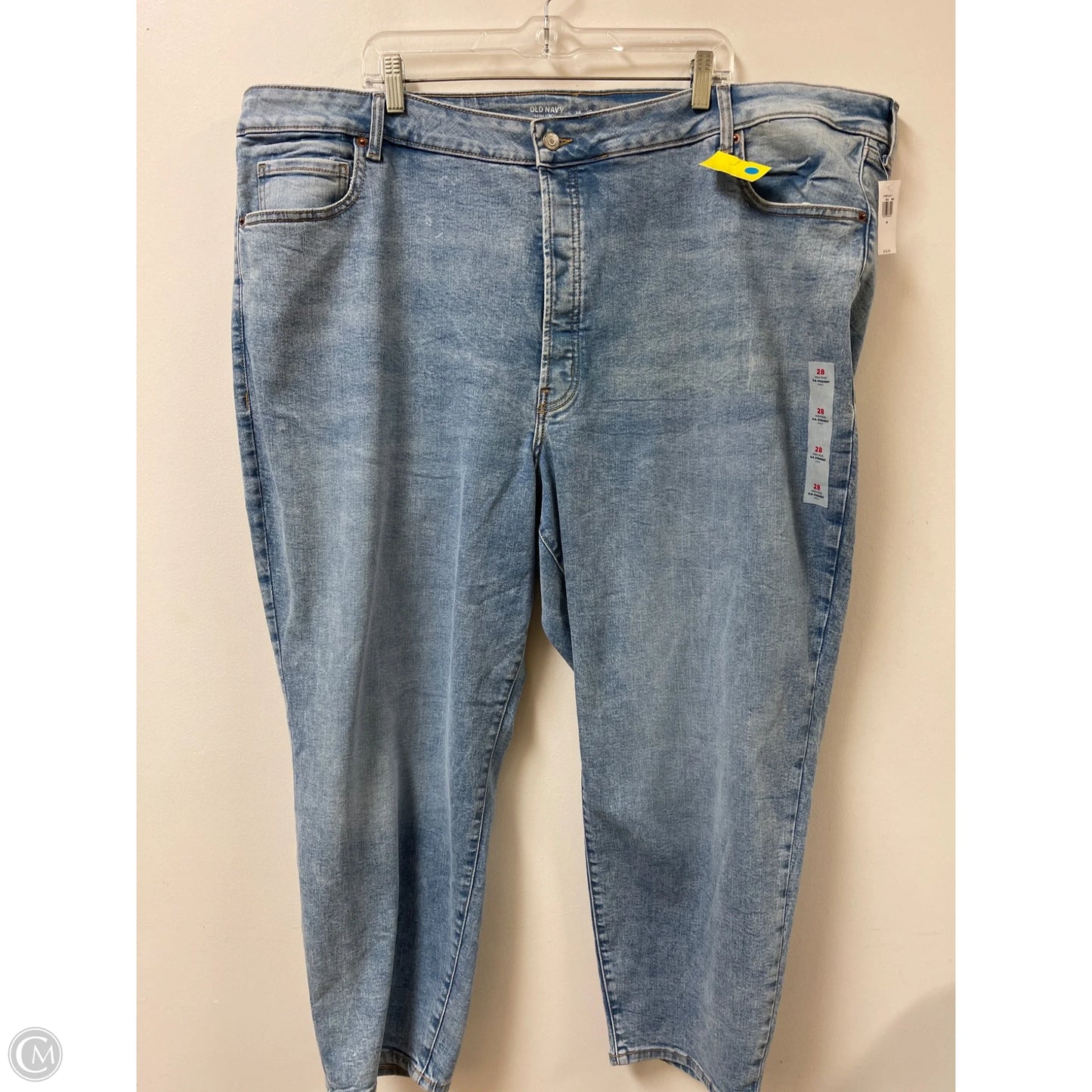 Jeans Straight By Old Navy In Blue Denim, Size: 28