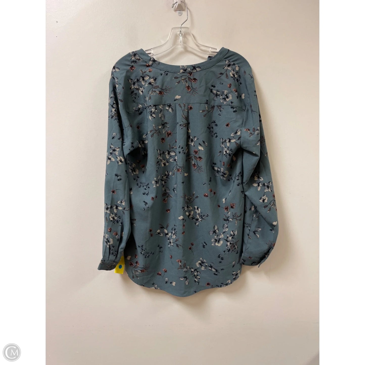 Top Long Sleeve By Hilary Radley In Floral Print, Size: L