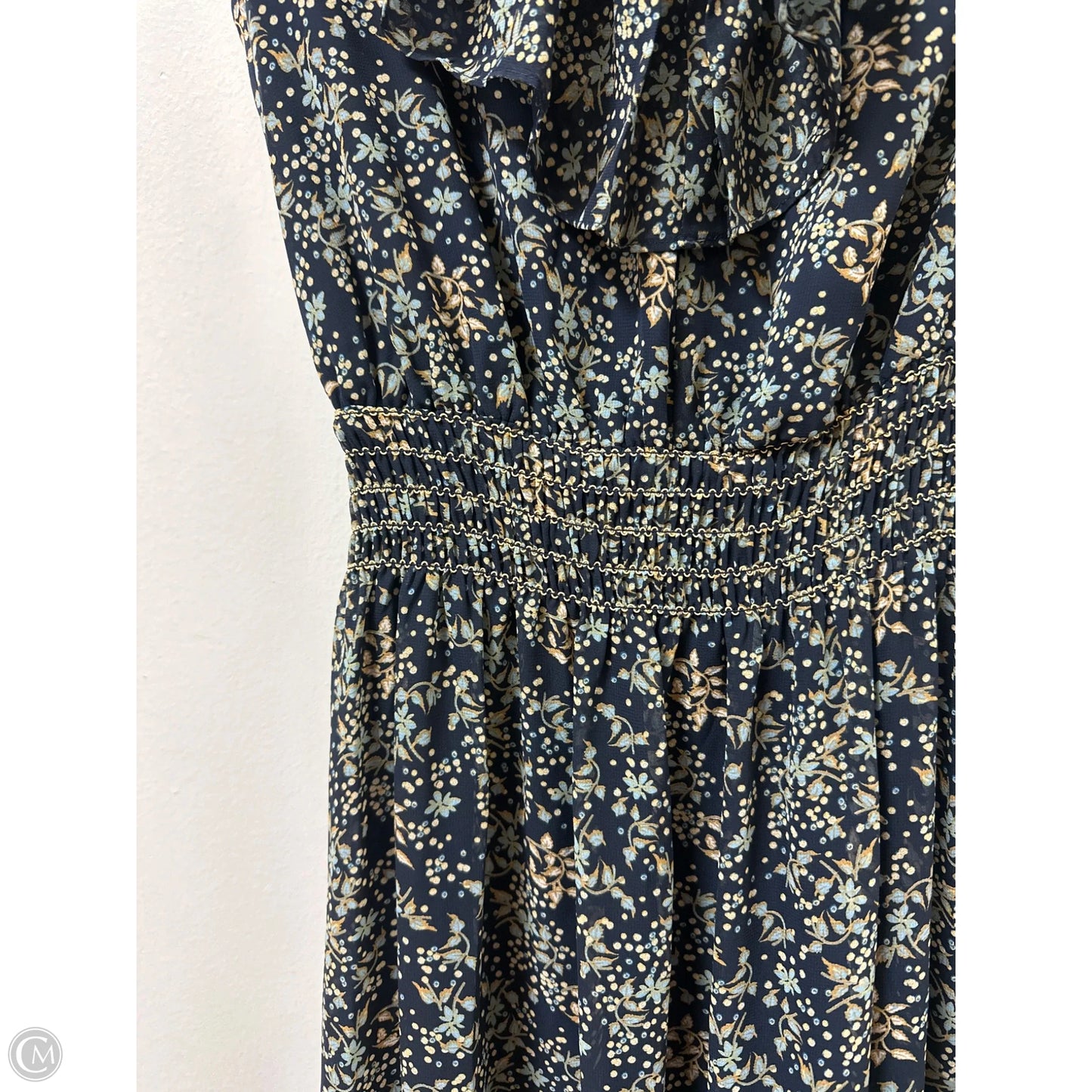 Dress Casual Maxi By Max Studio In Blue & Cream, Size: Xs