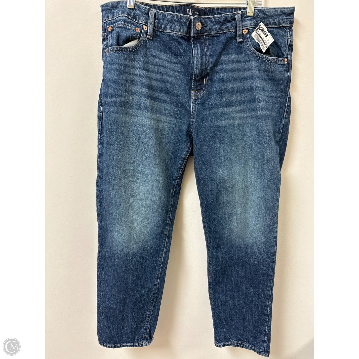 Jeans Boyfriend By Gap In Blue Denim, Size: 16