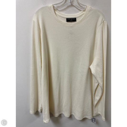 Top Long Sleeve By Lane Bryant In Cream, Size: 3x