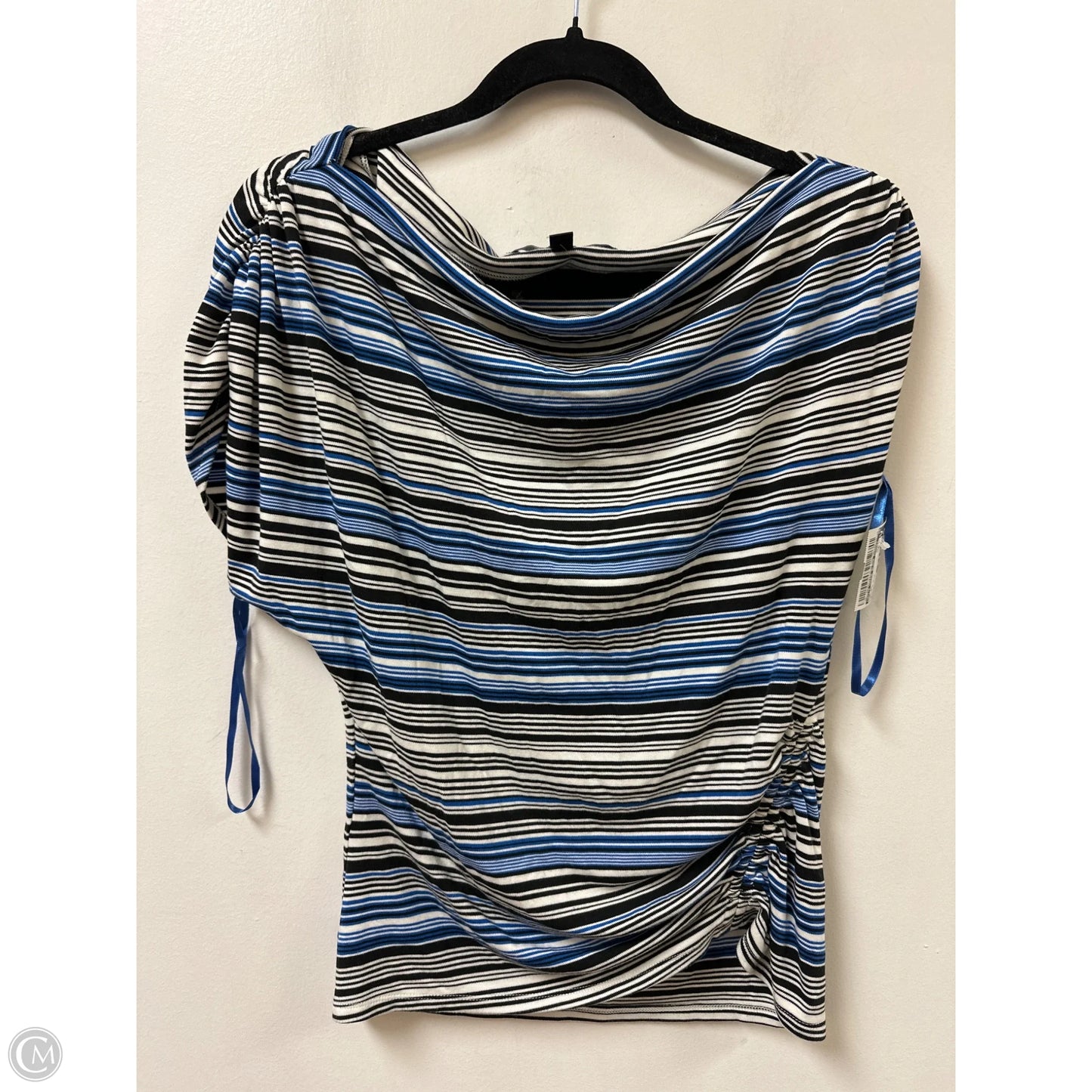 Top Short Sleeve By White House Black Market In Black & Blue, Size: M
