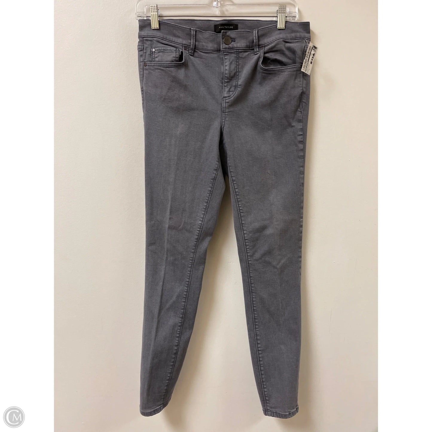 Jeans Skinny By Ann Taylor In Grey Denim, Size: 4