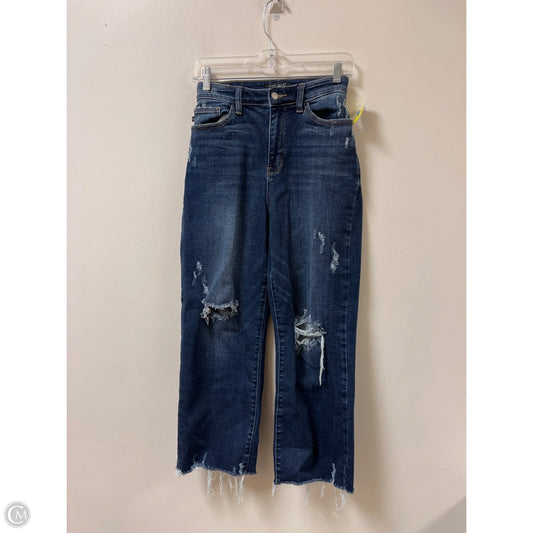 Jeans Wide Leg By Judy Blue In Blue Denim, Size: 8