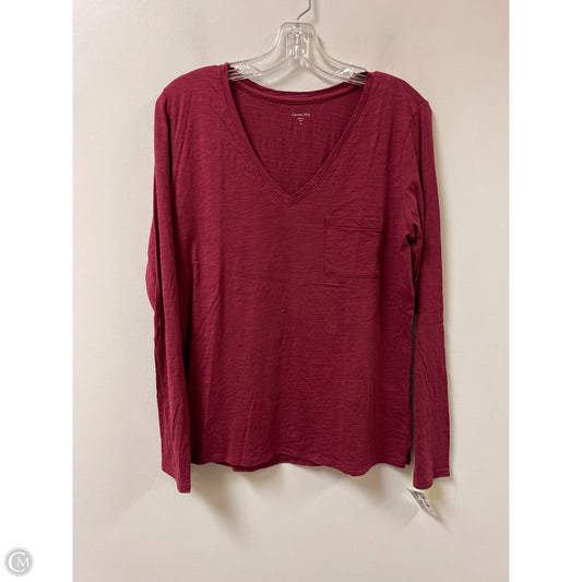 Top Long Sleeve By Garnet Hill In Red, Size: M