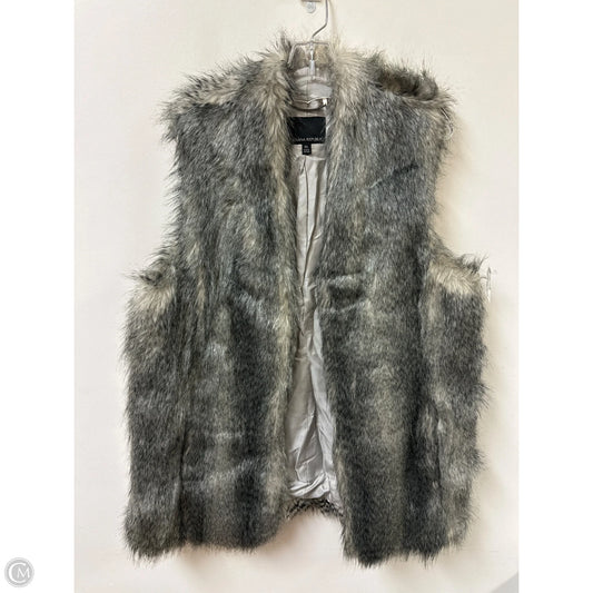 Vest Faux Fur & Sherpa By Banana Republic In Grey, Size: Xl