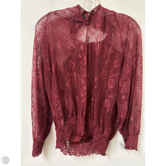 Top Long Sleeve By Jolie & Joy In Red, Size: 2x
