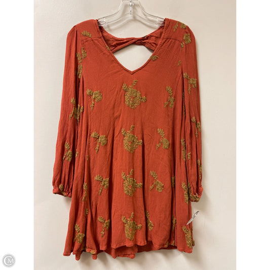 Tunic Long Sleeve By Free People In Orange, Size: S
