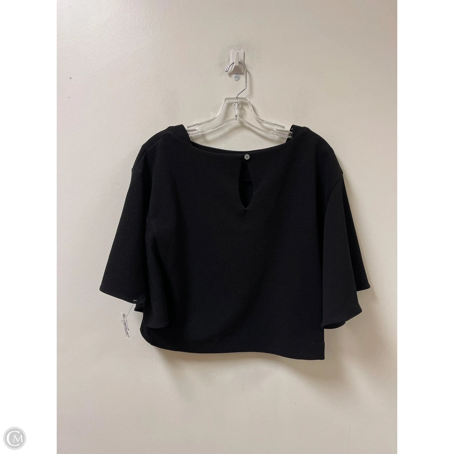 Top Short Sleeve By Eri + Ali In Black, Size: S