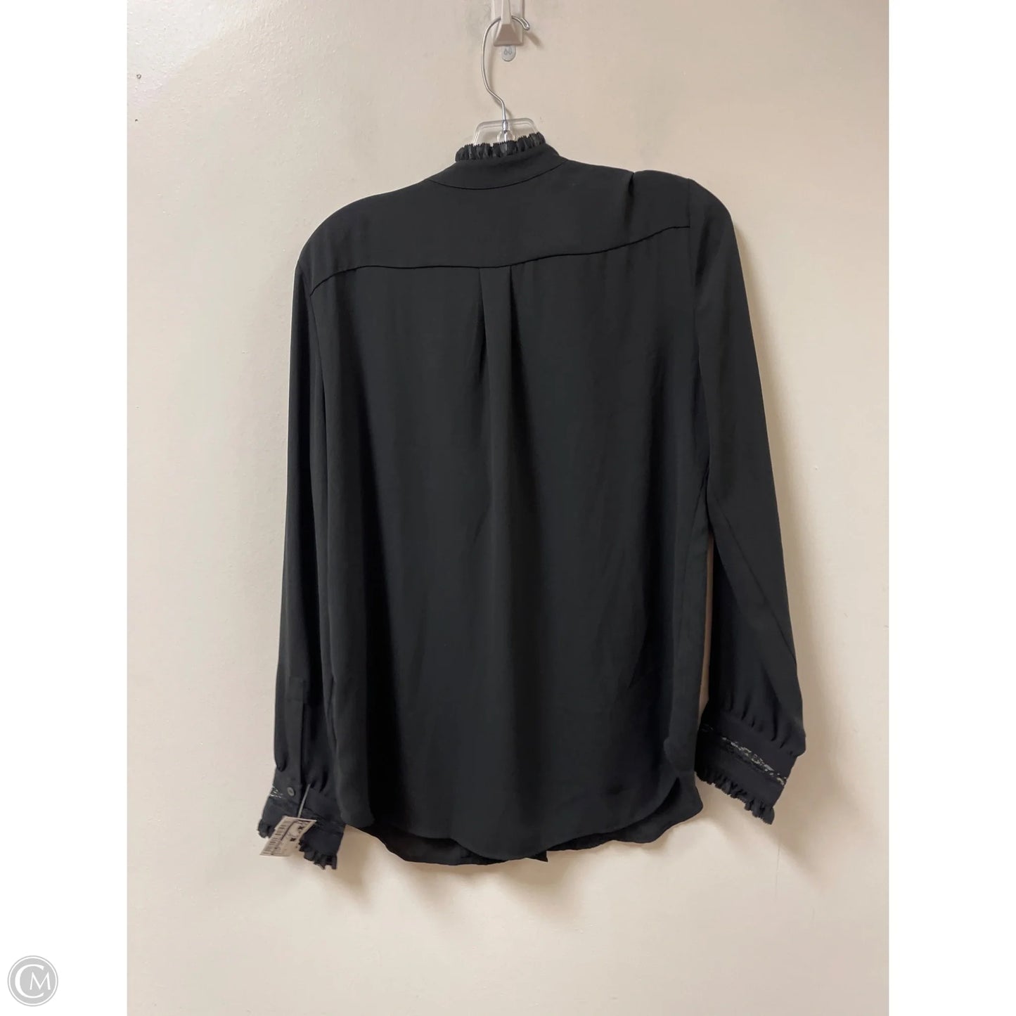 Blouse Long Sleeve By Ann Taylor In Black, Size: M