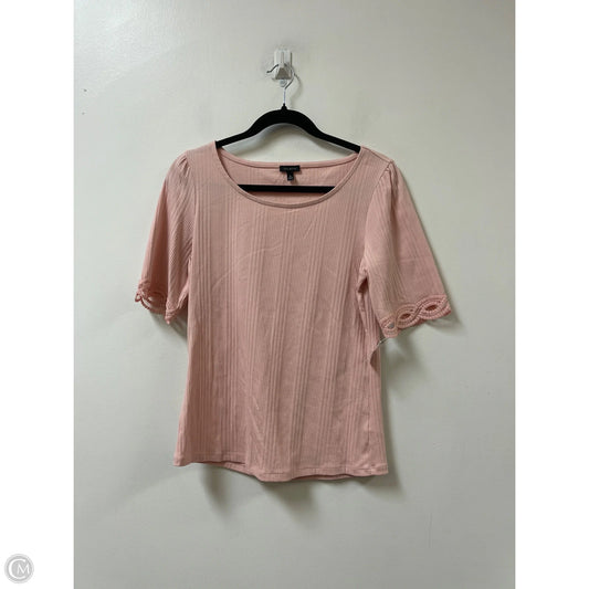 Top Short Sleeve By Talbots In Pink, Size: M