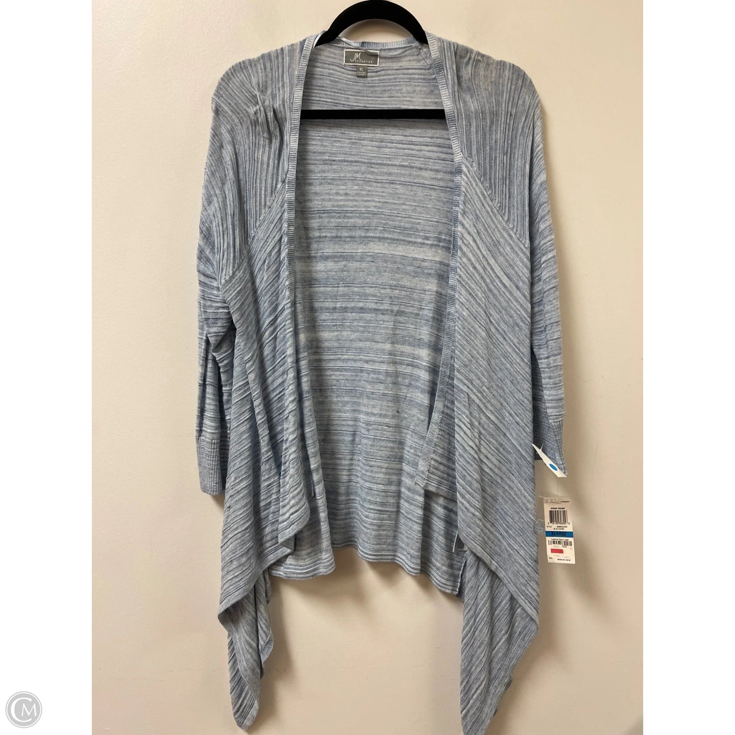 Sweater Cardigan By Jm Collections In Blue, Size: Xl