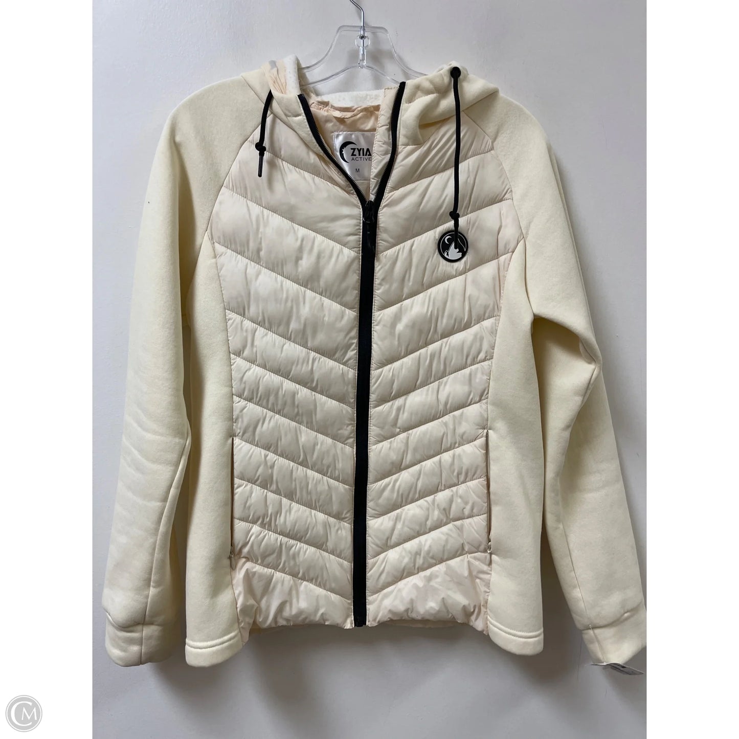 Athletic Jacket By Zyia In Cream, Size: M
