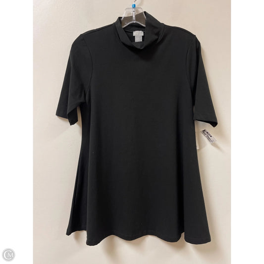 Tunic Short Sleeve By Chicos In Black, Size: S