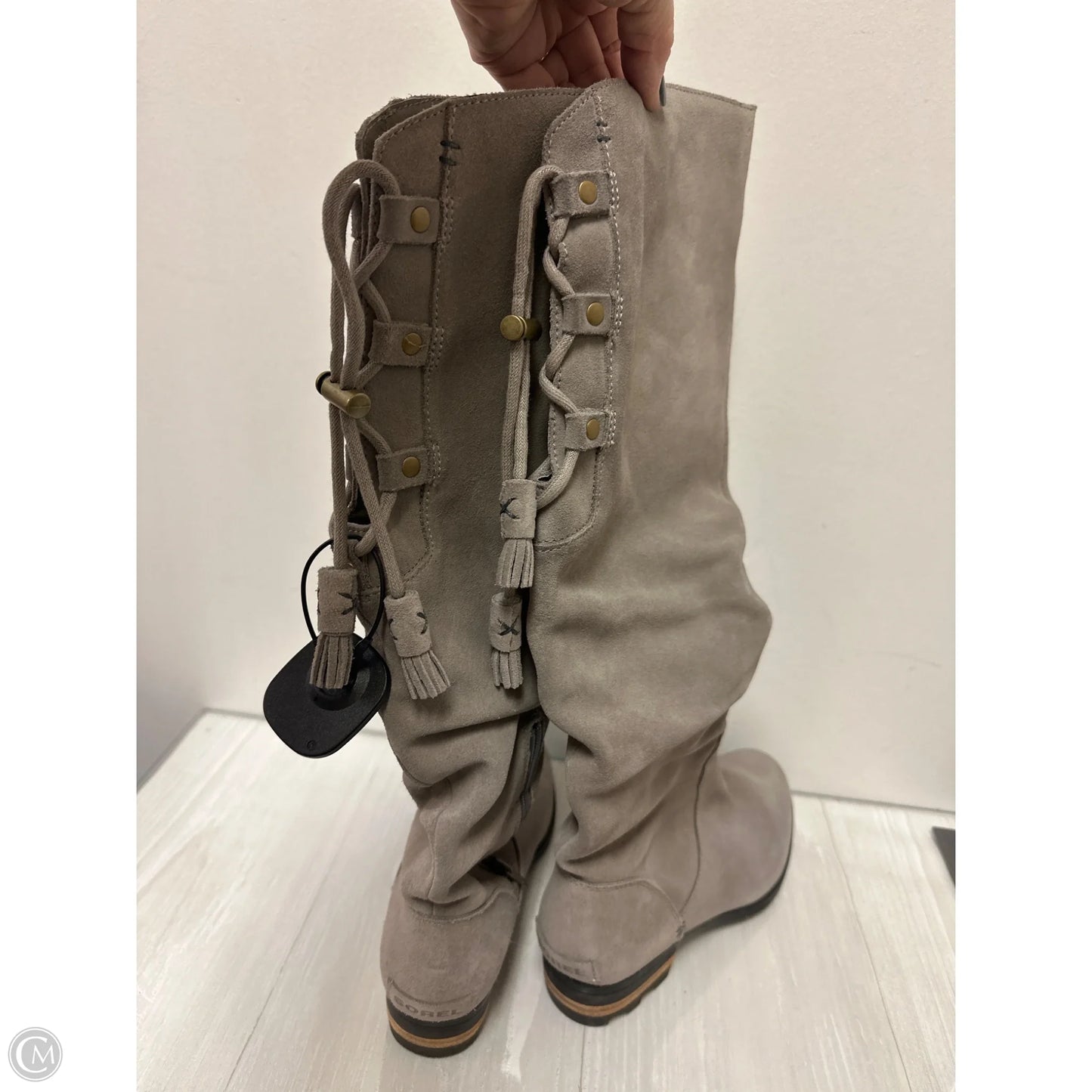 Boots Knee Flats By Sorel In Grey, Size: 7.5