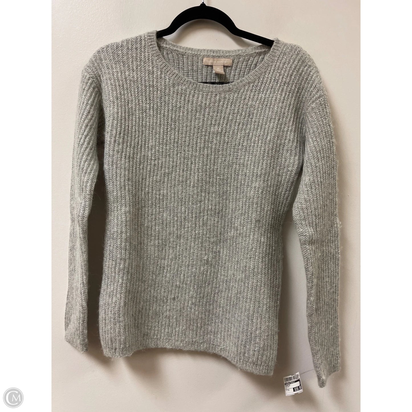 Sweater By Banana Republic In Silver, Size: M