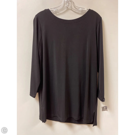 Top Long Sleeve By Susan Graver In Black, Size: L