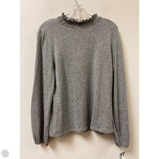 Top Long Sleeve By Talbots In Silver, Size: L