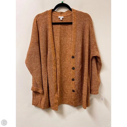 Sweater Cardigan By J. Jill In Orange, Size: Xlp