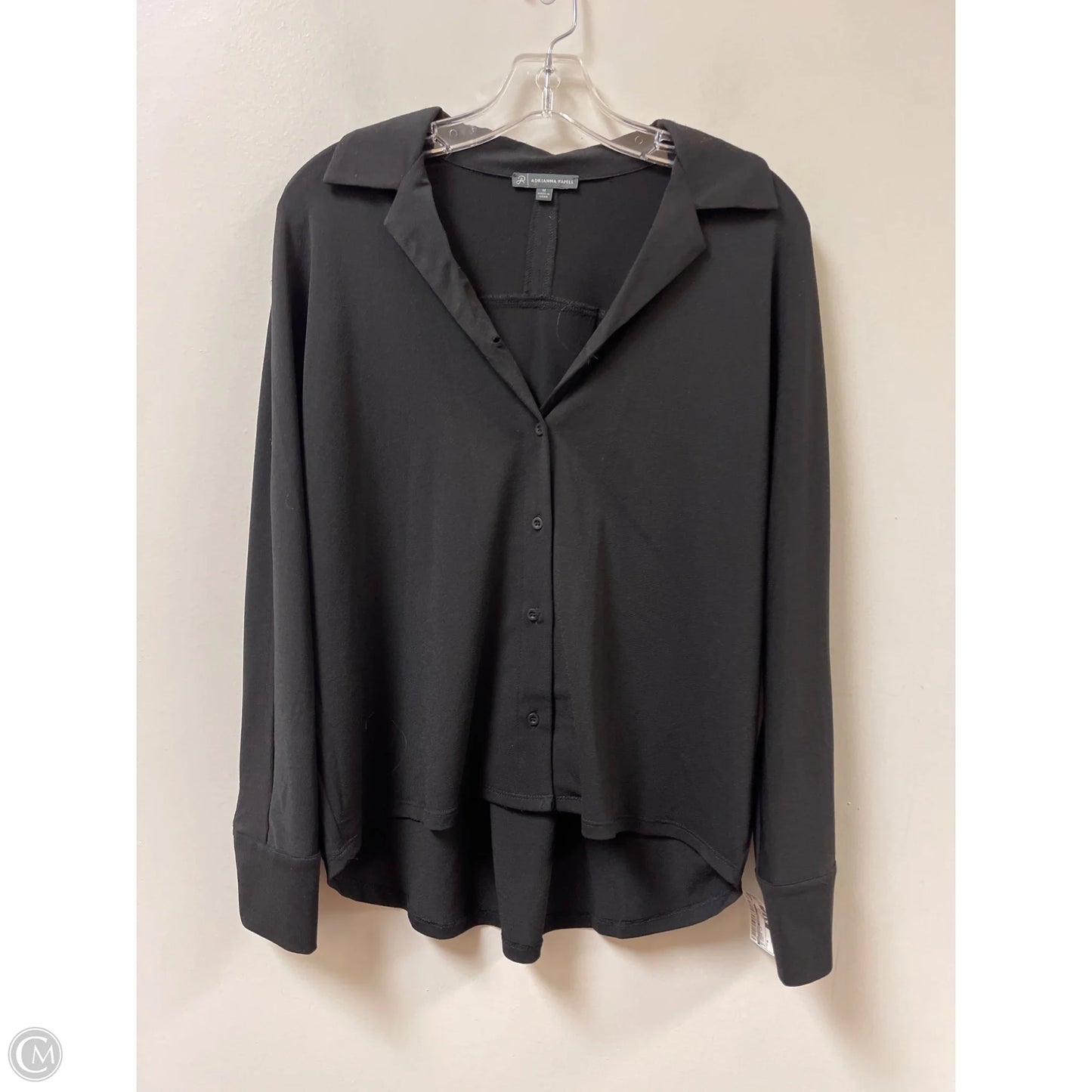 Blouse Long Sleeve By Adrianna Papell In Black, Size: M