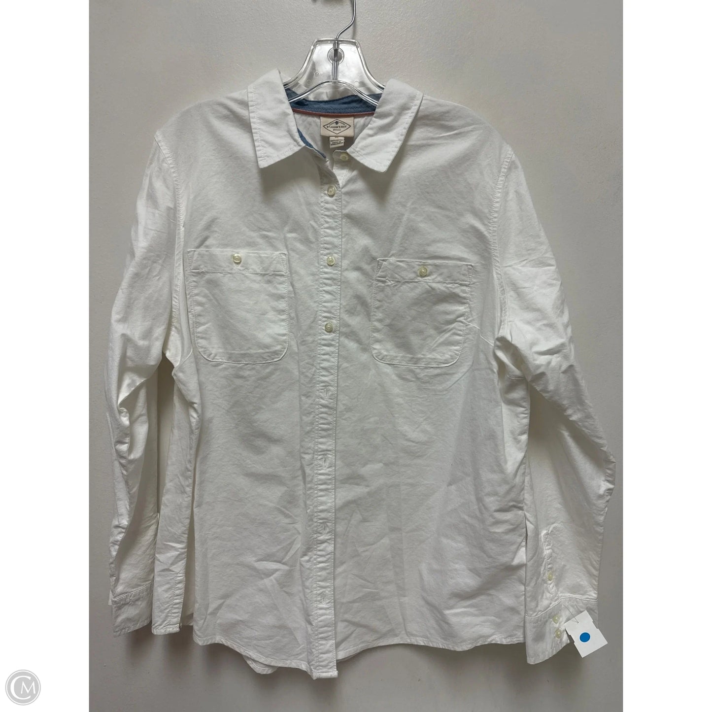 Blouse Long Sleeve By St Johns Bay In White, Size: Xl