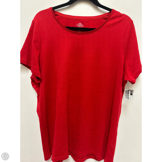 Top Short Sleeve By St Johns Bay In Red, Size: 1x