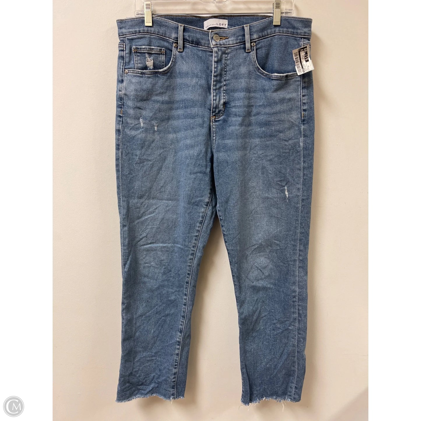 Jeans Straight By Loft In Blue Denim, Size: 12