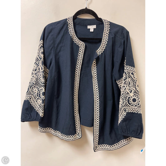 Sweater Cardigan By J. Jill In Navy, Size: M