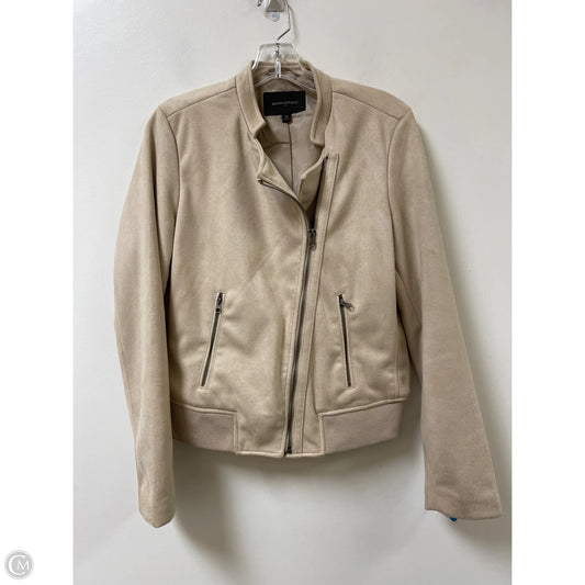 Jacket Moto By Banana Republic In Cream, Size: M