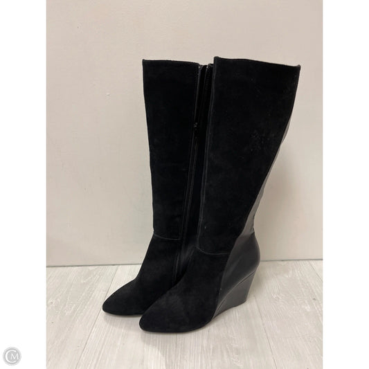 Boots Knee Heels By Charles By Charles David In Black, Size: 11