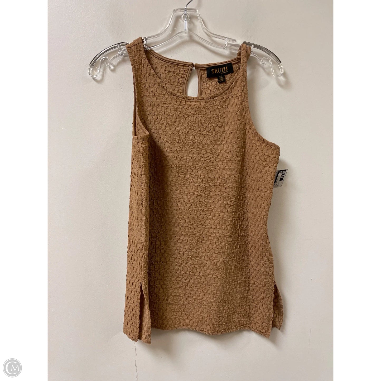 Top Sleeveless By Truth In Brown, Size: S