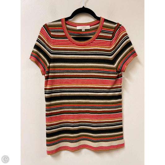 Tunic Short Sleeve By Loft In Striped Pattern, Size: Sp