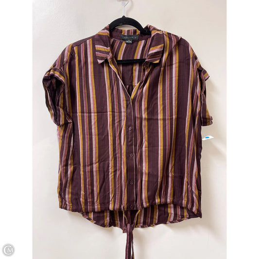 Blouse Short Sleeve By Sanctuary In Striped Pattern, Size: M