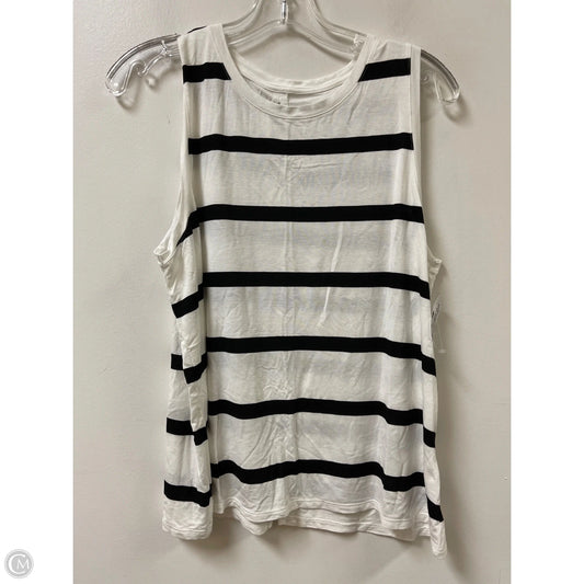 Top Sleeveless By Halogen In Striped Pattern, Size: L