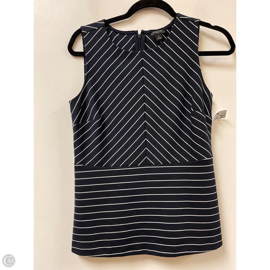Top Sleeveless By Ann Taylor In Blue & White, Size: Sp