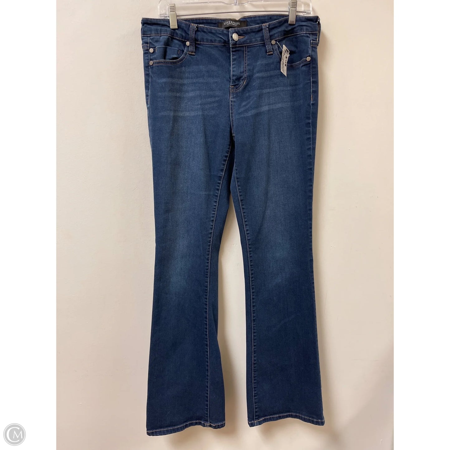 Jeans Boot Cut By Liverpool In Blue Denim, Size: 10