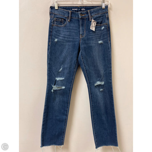 Jeans Straight By Old Navy In Blue Denim, Size: 0