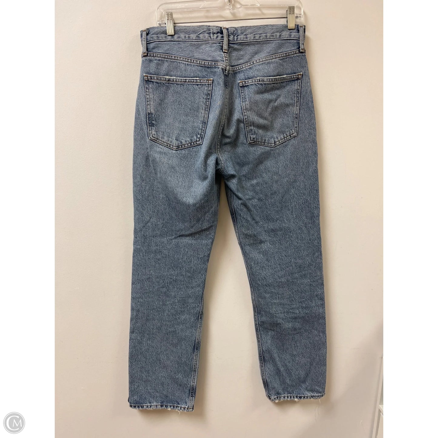 Jeans Straight By Agolde In Blue Denim, Size: 6