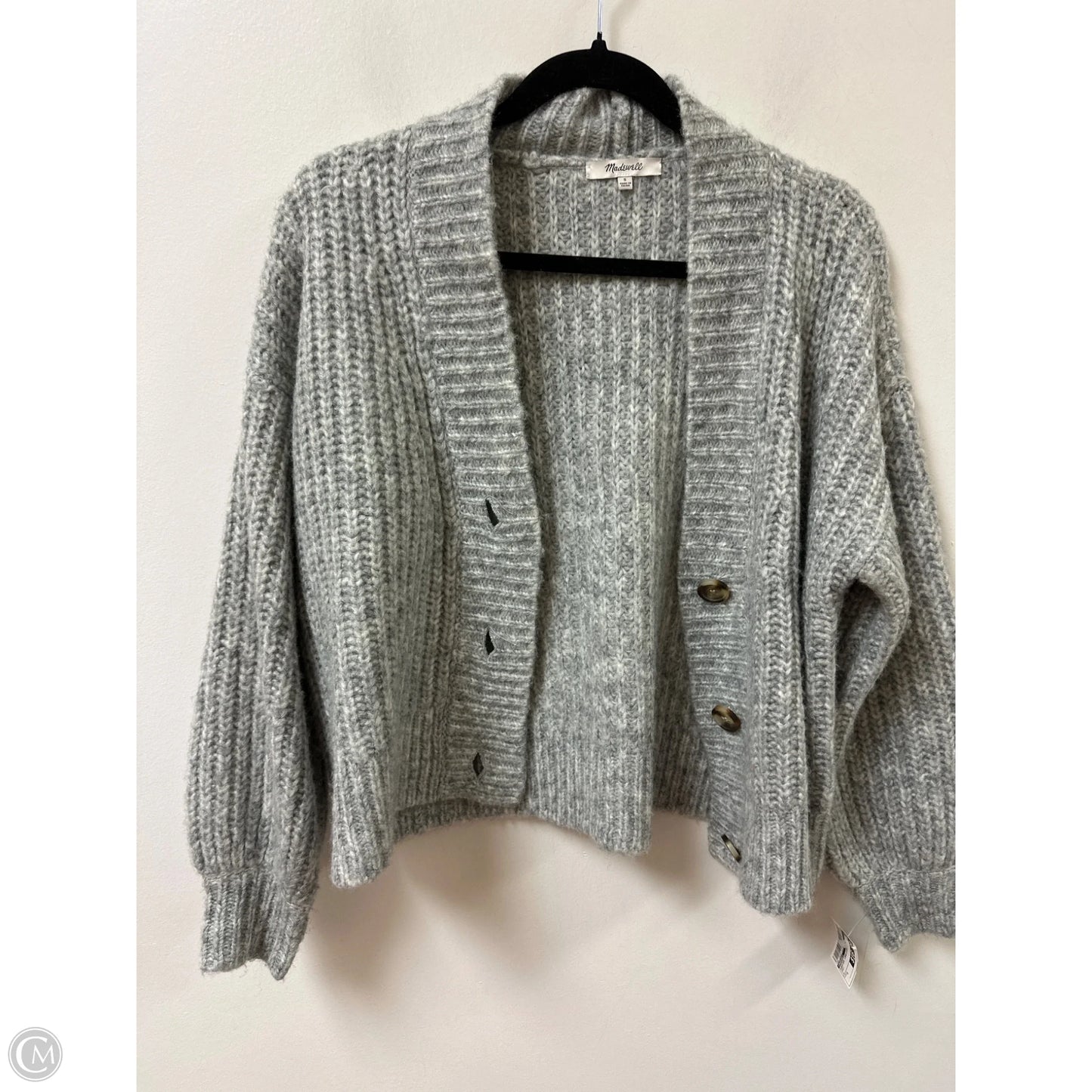 Sweater Cardigan By Madewell In Grey, Size: S