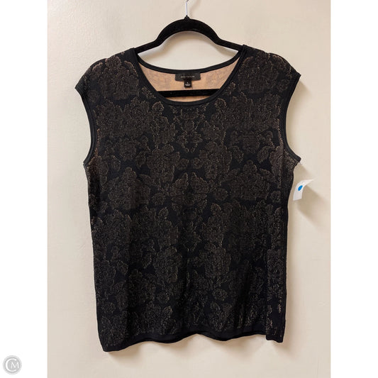 Top Sleeveless By Ann Taylor In Black & Cream, Size: L