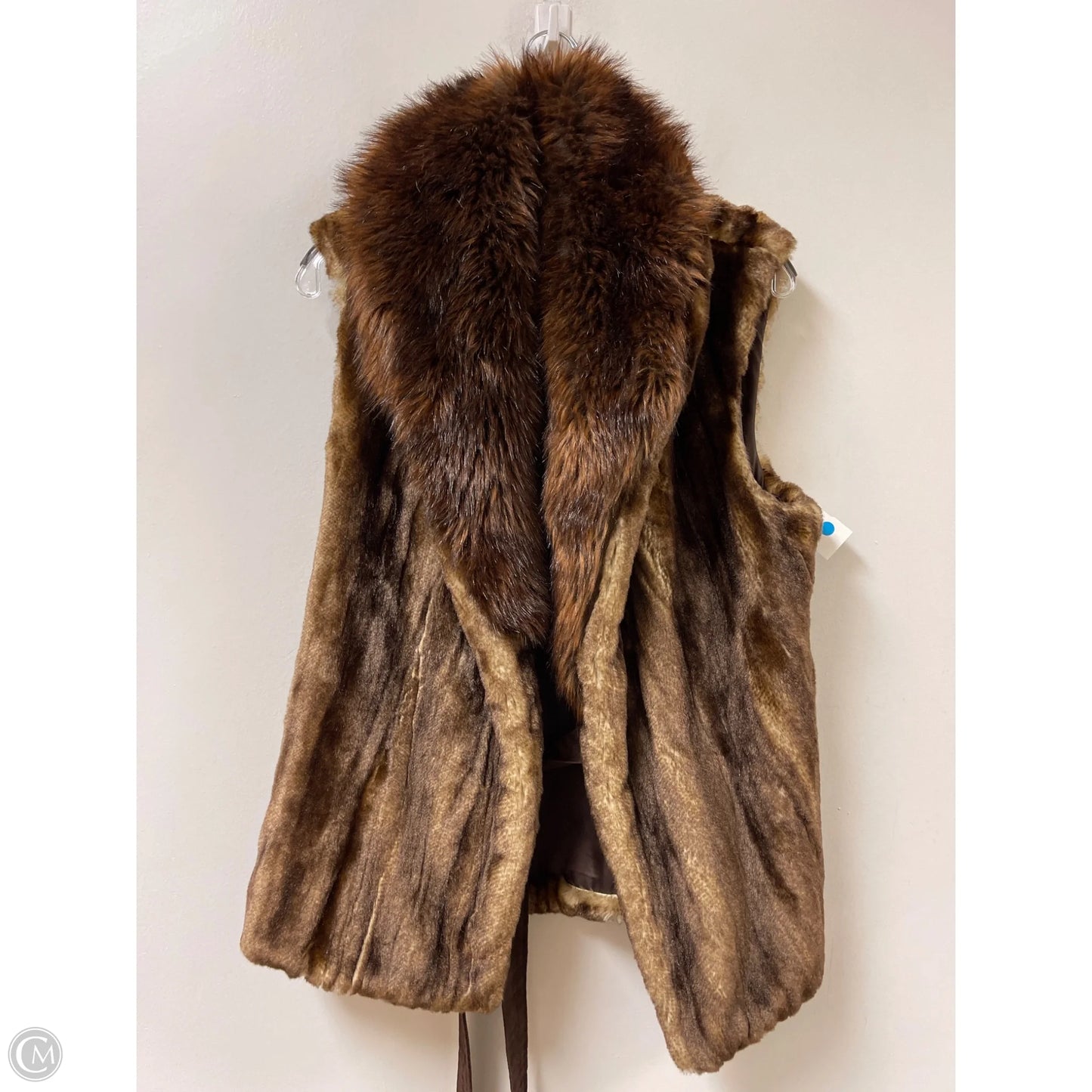 Vest Faux Fur & Sherpa By Nordstrom In Brown, Size: M