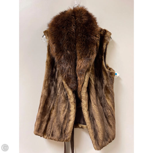Vest Faux Fur & Sherpa By Nordstrom In Brown, Size: M
