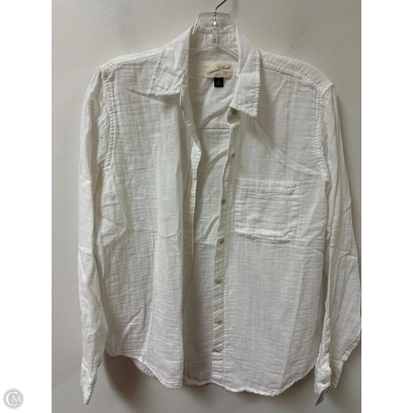 Blouse Long Sleeve By Universal Thread In White, Size: Xs