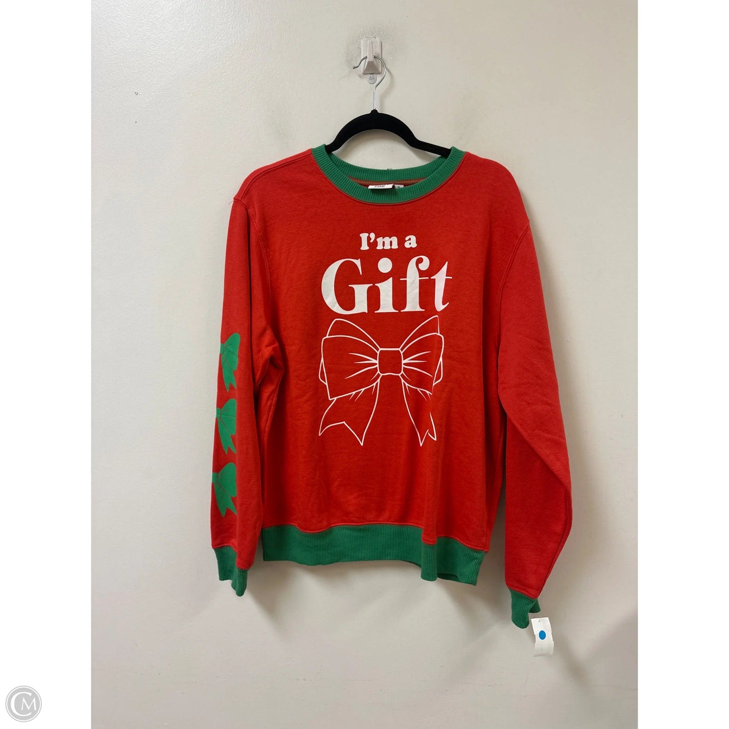 Sweatshirt Crewneck By Mighty Fine In Green & Red, Size: Xl