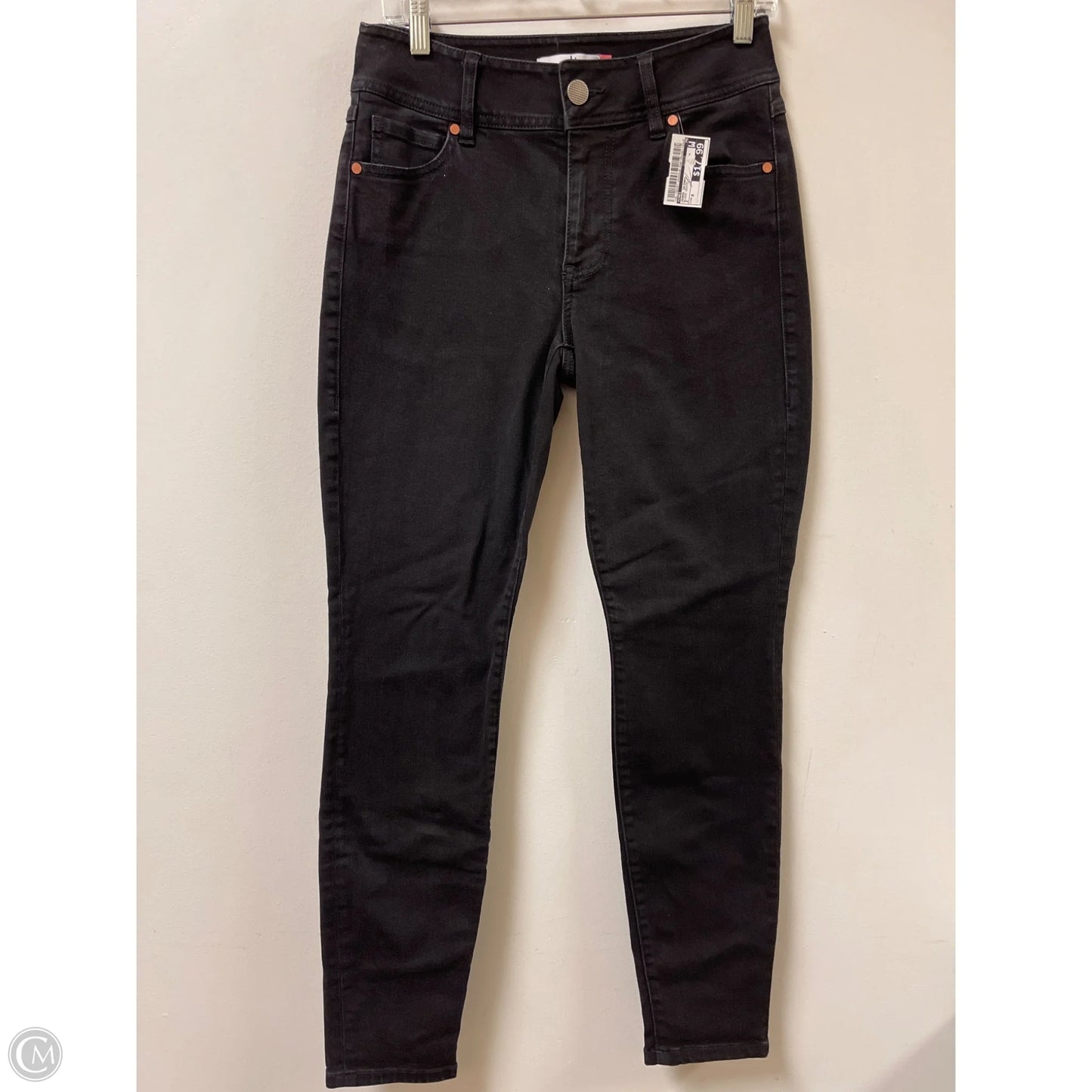 Jeans Skinny By Cabi In Black Denim, Size: 8