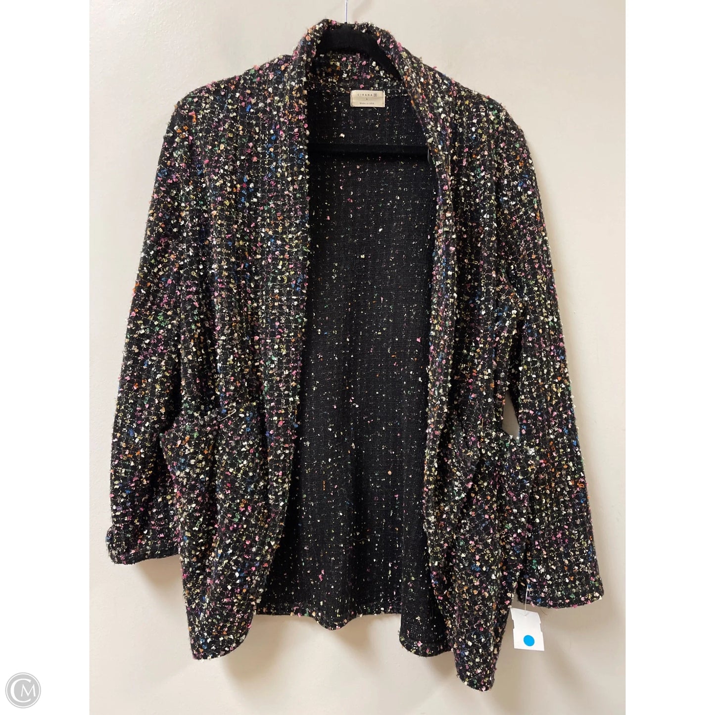 Sweater Cardigan By Clothes Mentor In Multi-colored, Size: L