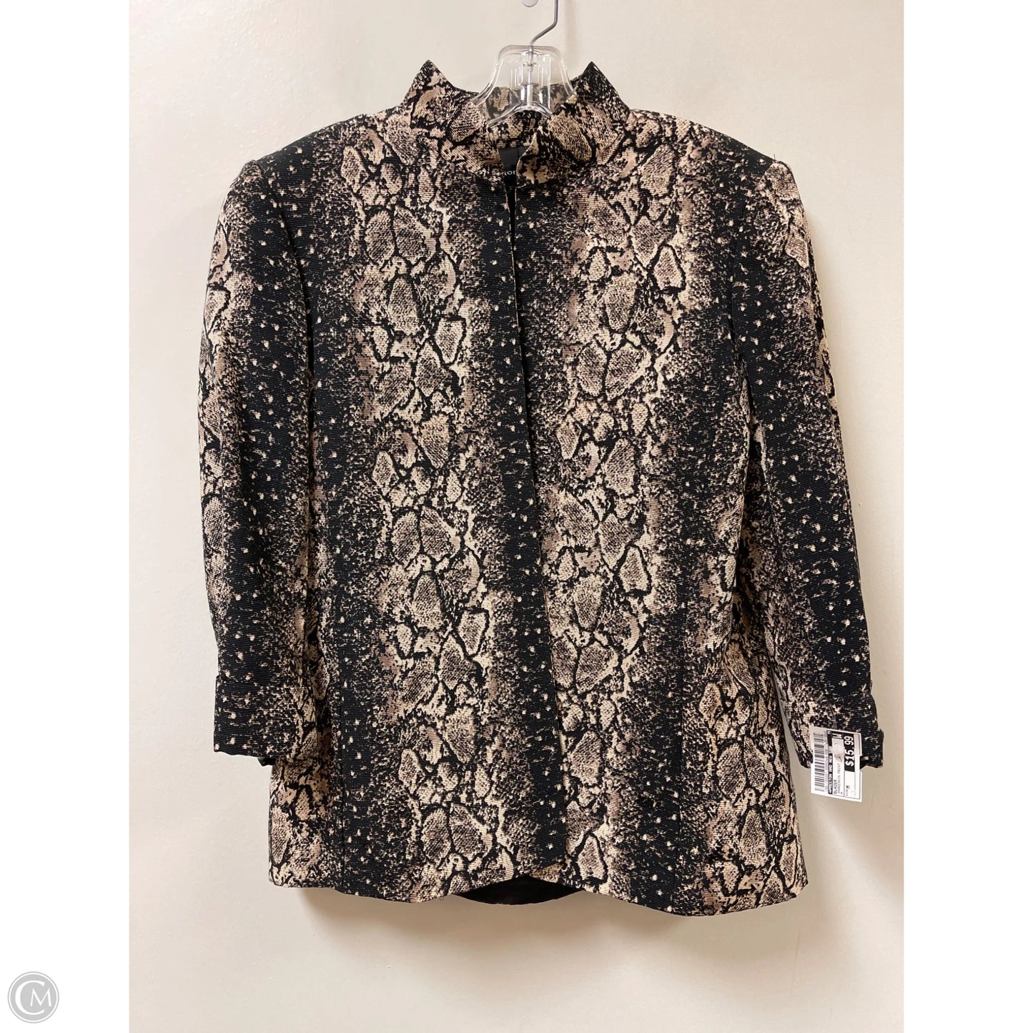 Blazer By Preston And New York In Snakeskin Print, Size: M