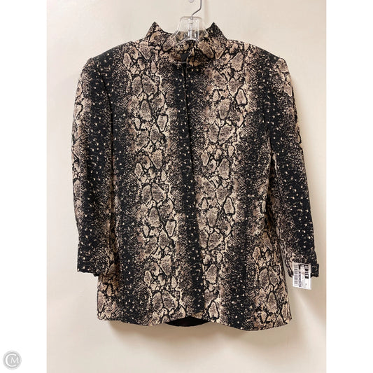 Blazer By Preston And New York In Snakeskin Print, Size: M