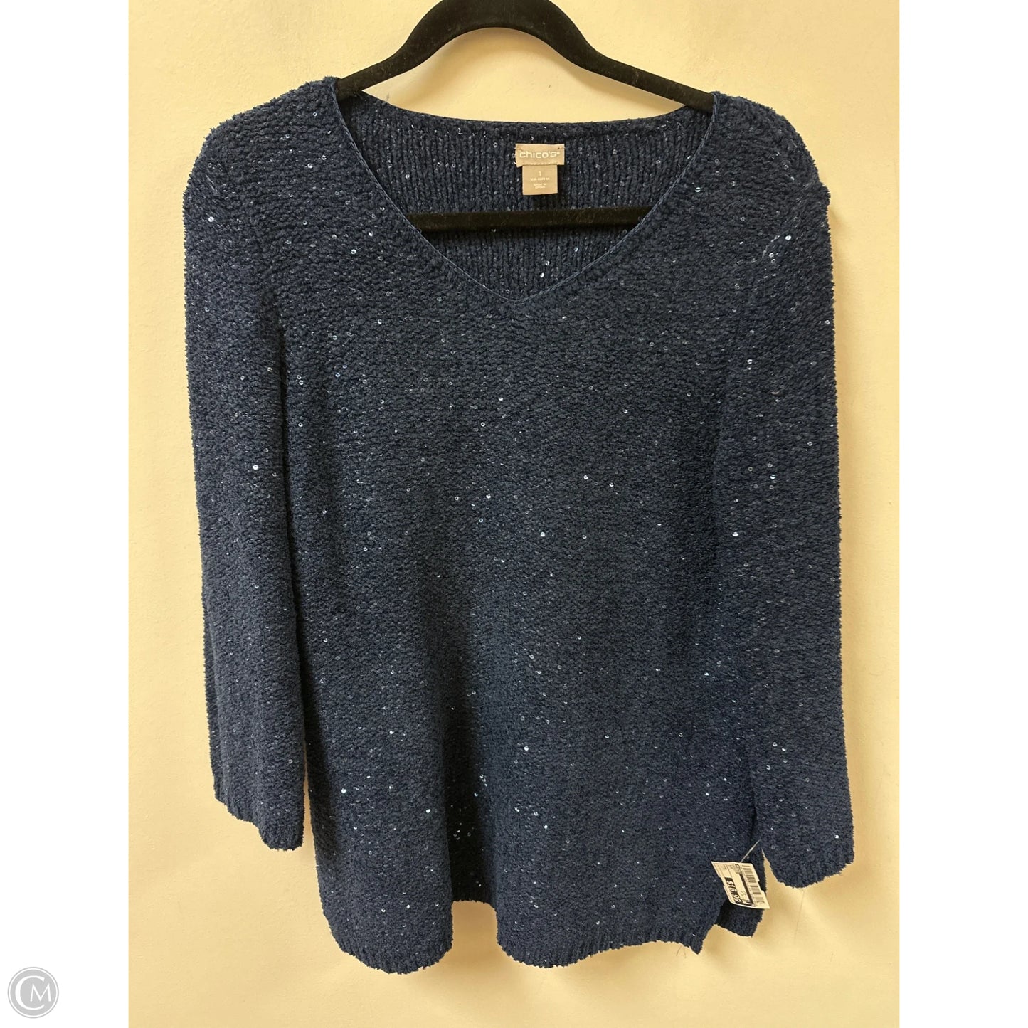 Sweater By Chicos In Blue, Size: M
